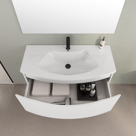 Debby2 80cm or 100cm bathroom furniture available in 6 colors with mirror