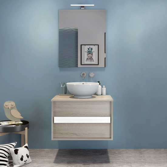 Arredo bagno sospeso da 60cm in stile moderno disponibile in 2 colori modello Ruben