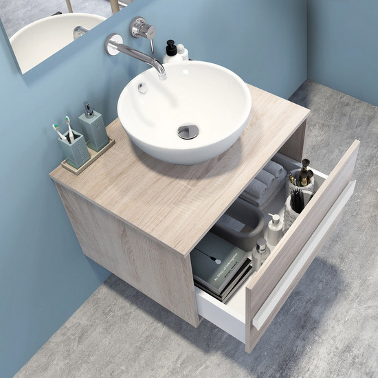 Arredo bagno sospeso da 60cm in stile moderno disponibile in 2 colori modello Ruben