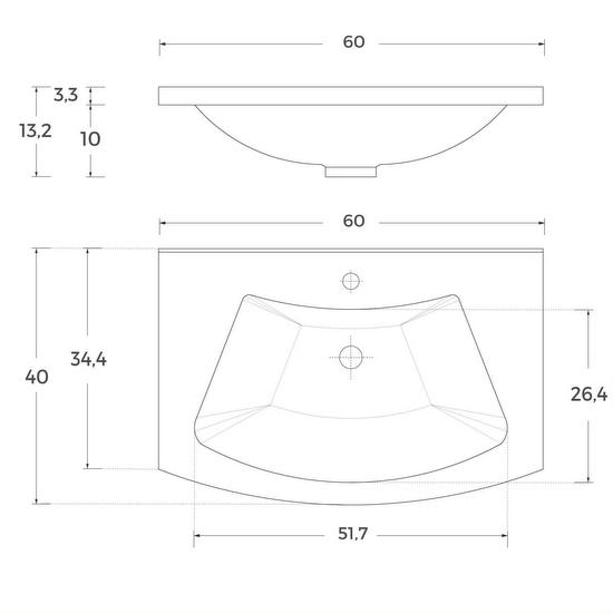 Arredo bagno Debby 60cm finitura opaca 6 colori specchiera inclusa