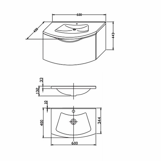 Arredo bagno Debby 60cm finitura opaca 6 colori specchiera inclusa