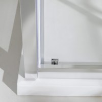 Double sliding door shower stall H185 or 198 cm opaque clear glass B46