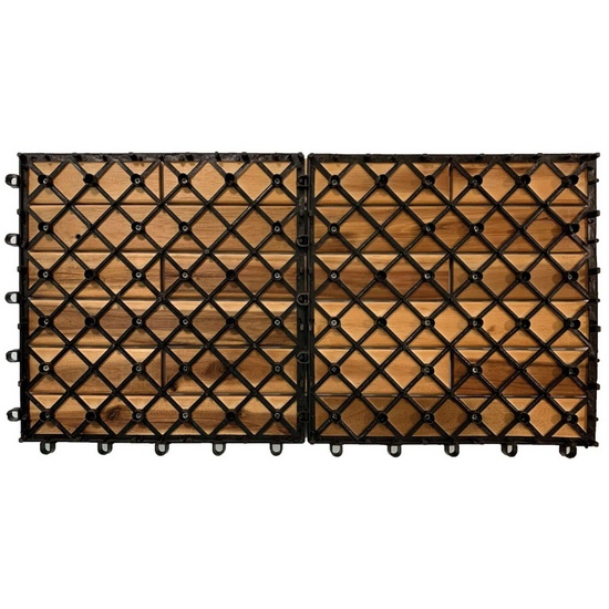 Pavimentazione per esterni 1 mq listelli in legno di Acacia 3 modelli