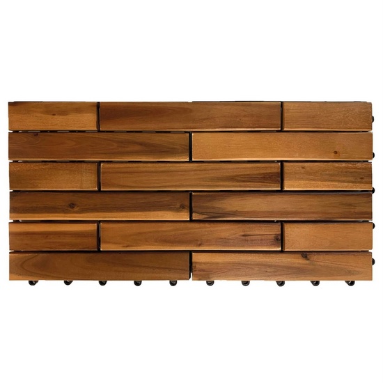 Pavimentazione per esterni 1 mq listelli in legno di Acacia 3 modelli