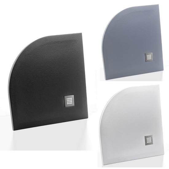 Piatto doccia semicircolare in diverse dimensioni realizzato in resina effetto pietra TA018
