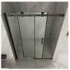 Porta doccia misura 120 cm vetro 8 mm trasparente apertura scorrevole profili neri PT36
