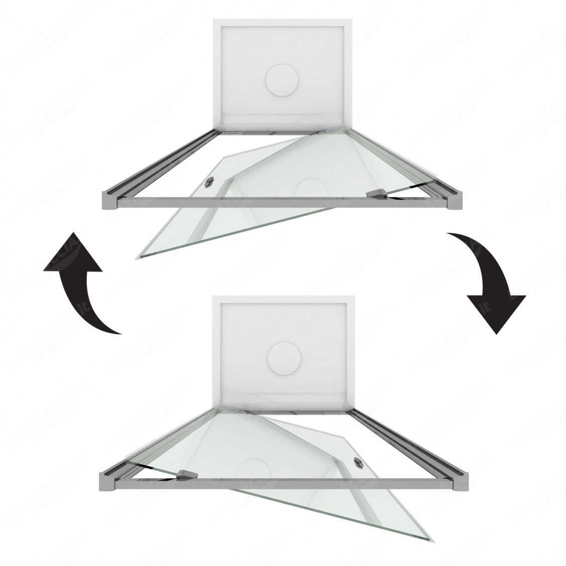 porta_doccia_anta_a_battente_H185_H198_scheda_tecnica__1519143100_754 Shower door for niche hinged single door transparent or opaque with height 185 or 198 PT20