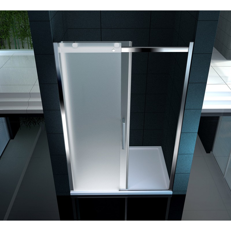 shower_wall_door_sliding_fume_8mm_23-2 Shower door fixed sliding wall door 8mm profllo aluminum glass clear opaque or smoked PT06