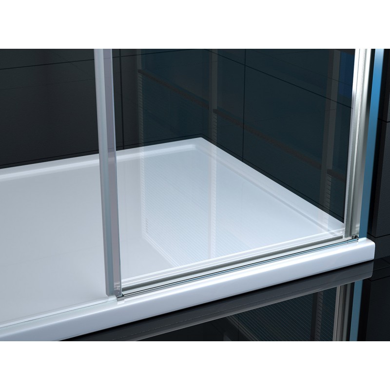 sliding_wall_shower_door_opaque_8mm_14-2 Shower door fixed sliding wall door 8mm profllo aluminum glass clear opaque or smoked PT06