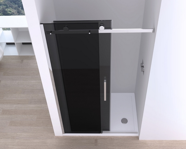 Porta doccia scorrevole vetro 8mm fumè con trattamento anti-calcare PT27