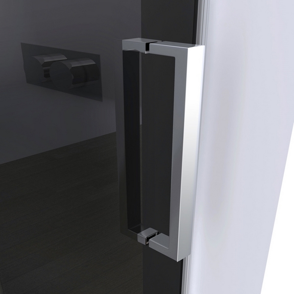 Porta doccia scorrevole vetro 8mm fumè con trattamento anti-calcare PT27