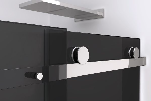 Porta doccia scorrevole vetro 8mm fumè con trattamento anti-calcare PT27