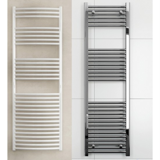 Radiatore scaldasalviette lineare o curvo in due finiture 150 o 180 cm di altezza TEA003