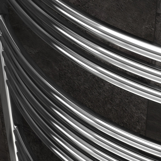 Radiatore scaldasalviette lineare o curvo in due finiture 150 o 180 cm di altezza TEA003