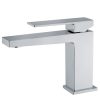 Modern design square wash basin faucet chrome finish RB154