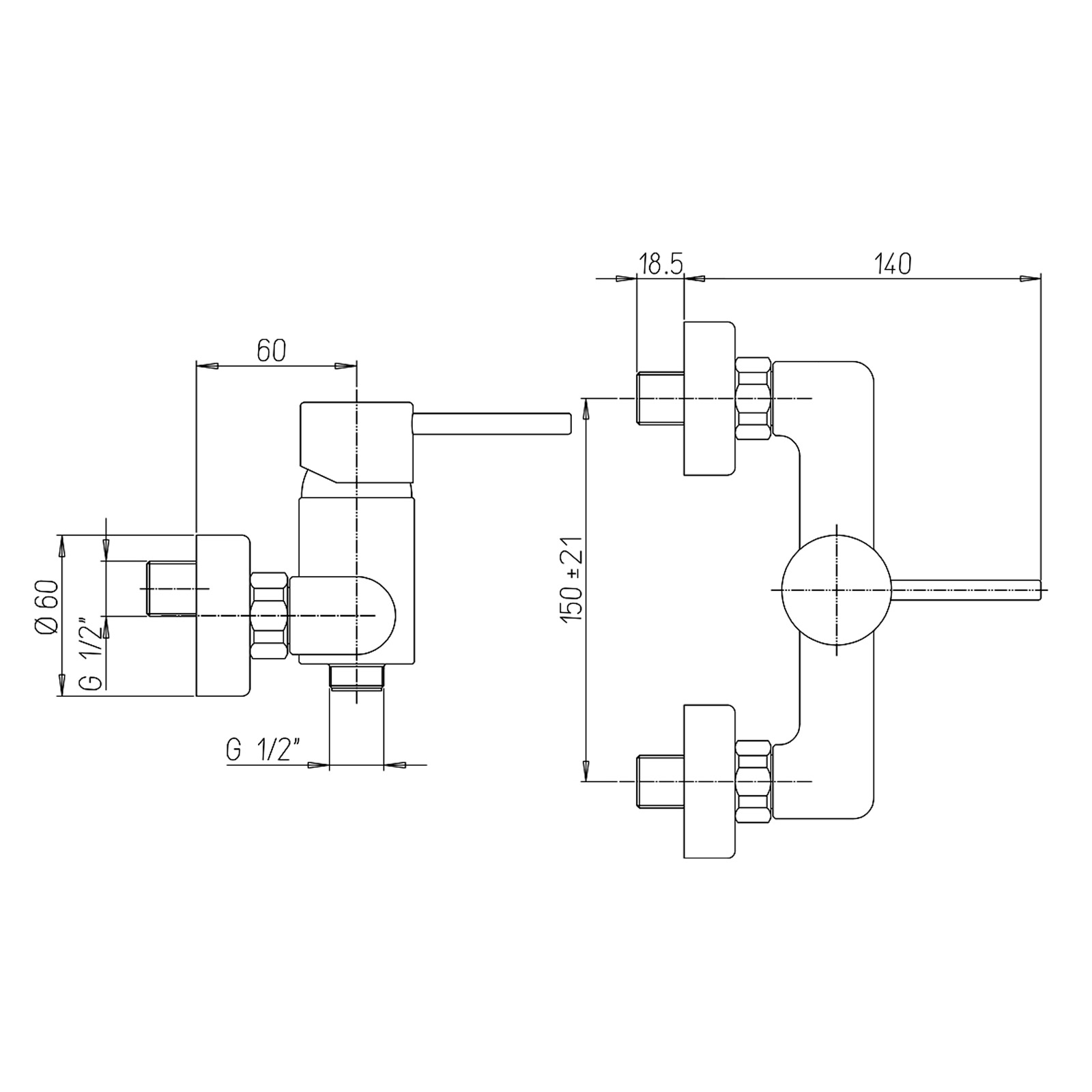 Jacuzzi single-lever outdoor shower faucet in two colors RB118