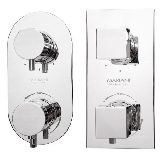 Rubinetto termostatico per doccia Mariani ad incasso in due versioni RB112