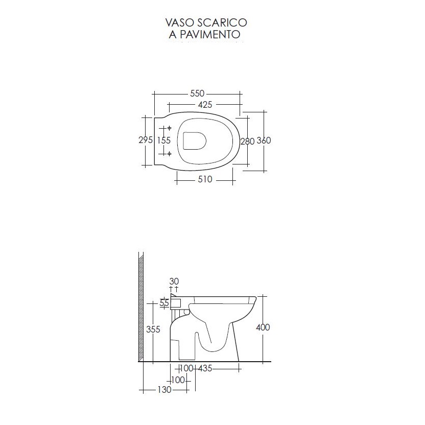 sanitari_a_terra_wc_scarico_a_pavimento_scheda_tecnica__1595061310_19 Serie completa Vaso e Bidet con scarico a terra o a muro Rak Ceramiche