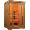 Infrared sauna 2 places measures 124x116 cm multifunction SA042