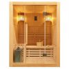 Cabina spa 3 posti con stufa per sauna  Finlandese 150x120 cm in legno Hemlock SA056