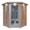 Model Infrared Sauna 150x89x84x190h cm with infrared and color therapy for 3-4 people SA015