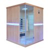 Infrared sauna 150 x 150 cm with 8 radio radiants and LED spotlights SA044