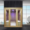 Infrared sauna 180x140 cm with radio and bluetooth suitable for 6 people SA045