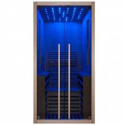 Sauna a infrarossi in due misure 100x130 o 180x150 con irradiatori in carbonio interfaccia Bluetooth SA012