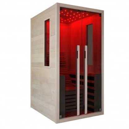 Sauna a infrarossi in due misure 100x130 o 180x150 con irradiatori in carbonio interfaccia Bluetooth SA012