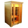 Two-seater 124x116 cm infrared sauna with 7 radiators and Radio fm USB connection SA003