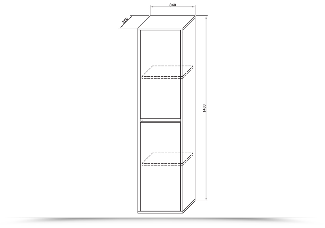 Suspended bathroom furniture model Five 80 cm or 100 cm modern bathroom furniture with mirror in white dove-colored ocean