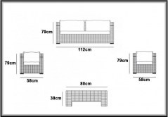 set_outdoor_amber_table_sofa_chairs_brown_black_measurements_technical_fiches__1598543133_446 Amber outdoor coffee table and armchairs set in two colors