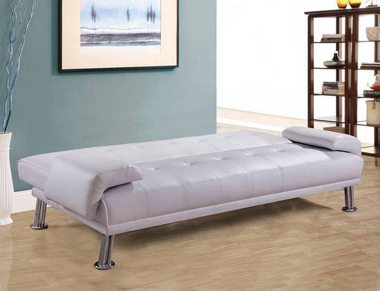 Faux leather or microfiber sofa bed 194x110 in 4 colors reclining sofa with armrests included Sibyl model