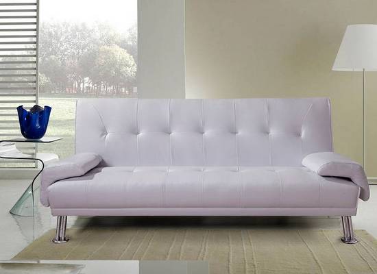 Faux leather or microfiber sofa bed 194x110 in 4 colors reclining sofa with armrests included Sibyl model