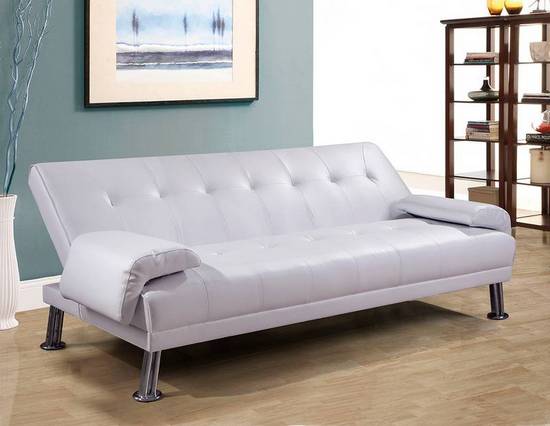 Faux leather or microfiber sofa bed 194x110 in 4 colors reclining sofa with armrests included Sibyl model