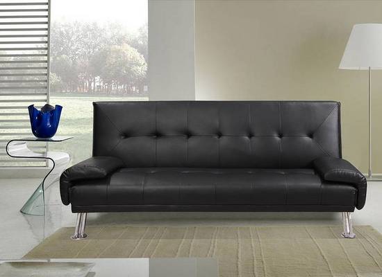Faux leather or microfiber sofa bed 194x110 in 4 colors reclining sofa with armrests included Sibyl model
