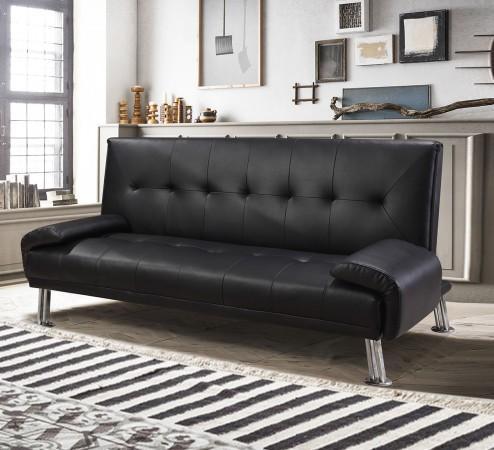 Faux leather or microfiber sofa bed 194x110 in 4 colors reclining sofa with armrests included Sibyl model