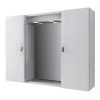 Storage bathroom mirror 94x17 cm with two doors and led light Padua model
