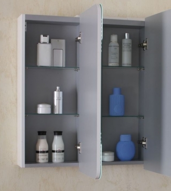 Lux model container mirror with white Led light 95x70hx15 cm