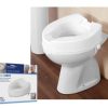 White universal toilet seat board with riser