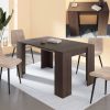 Extending table in 3 ways in wood color dark oak 48x90 94x90 and 140x90 cm TV001