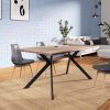 Living room table 160x90 cm wooden top and metal frame TV006
