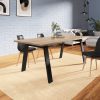200x90cm wood and metal table For 8 people TV008
