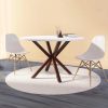 120cm diameter circular wooden table for two people TV010