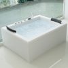 180x141 two-seater super-equipped whirlpool tub with 32 hydro jets Ozone therapy heater VA36