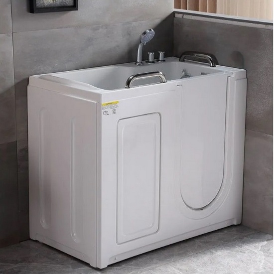 Vasca con porta dimensioni 110x63 cm versione destra o sinistra rubinetteria inclusa VA110