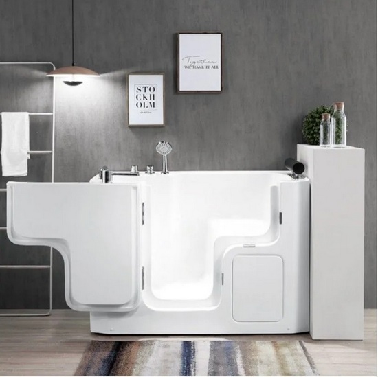 Vasca con porta dimensioni 130x69 cm versione destra o sinistra VA109