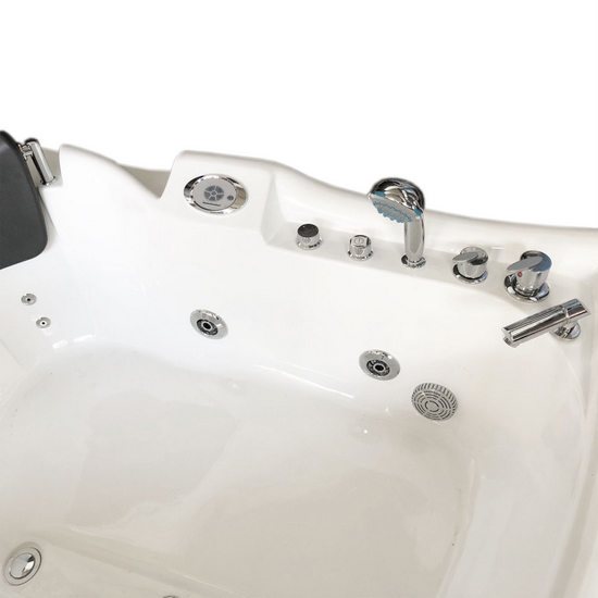 vasca_da_bagno_idromassaggio_150x150_dettaglio_rubinetteria__1646041604_668 Whirlpool bathtub 150x150cm 2 places 9 jets radio lights VA111