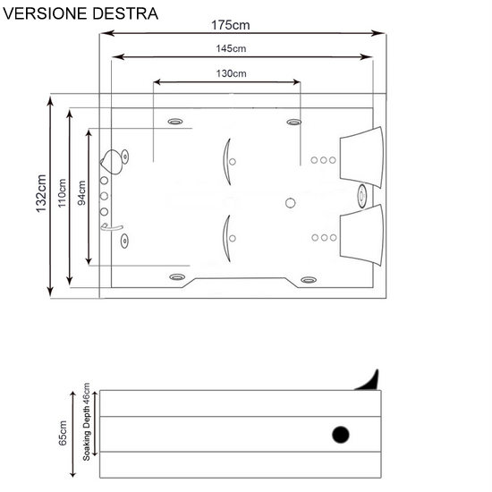 vasca_idromassaggio_175x132_versione_destra_scheda_tecnica__1641553189_331 175x132 cm whirlpool bathtub for two people in right or left version VA108